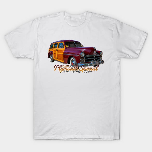 1950 Plymouth Special Deluxe Woody Wagon T-Shirt by Gestalt Imagery